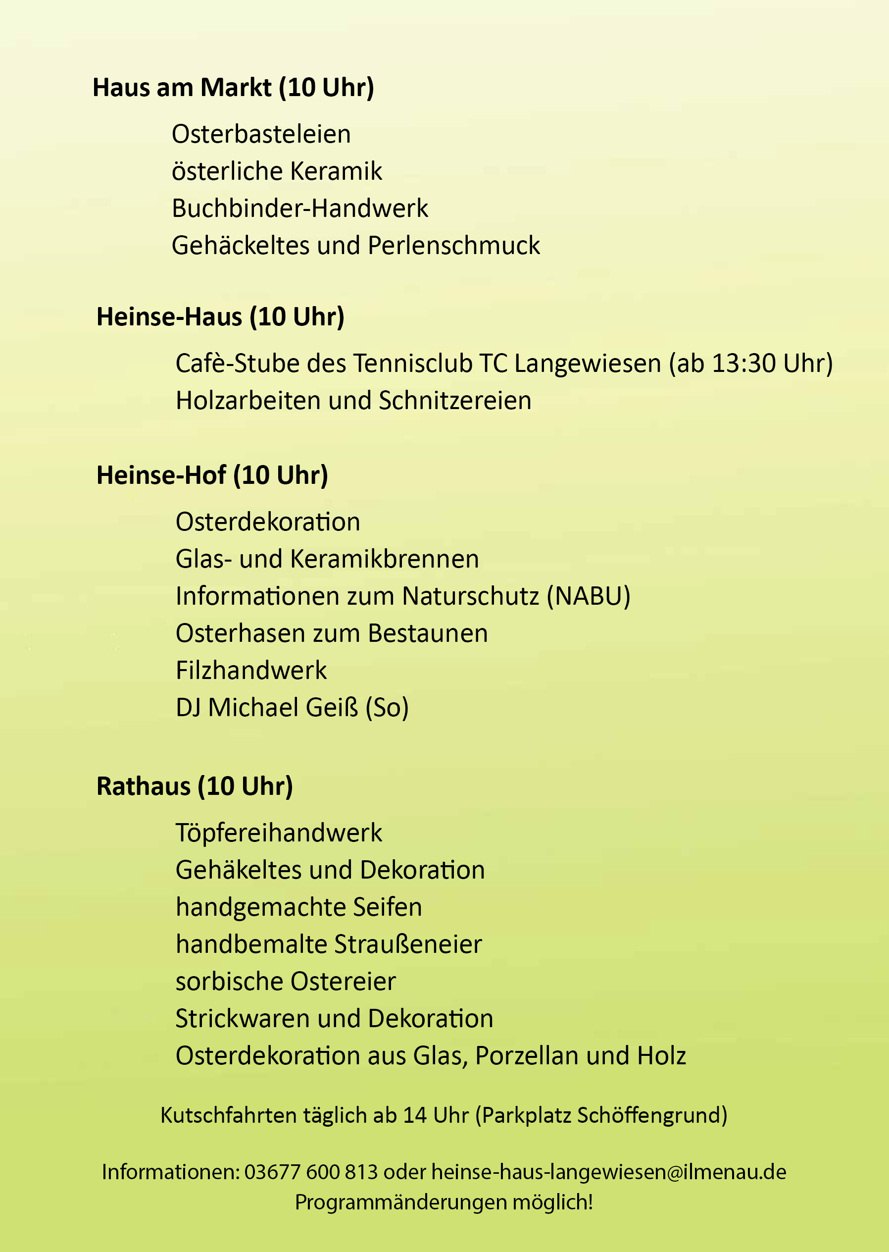 Langewiesener Ostermarkt 2024 - Stadt Langewiesen